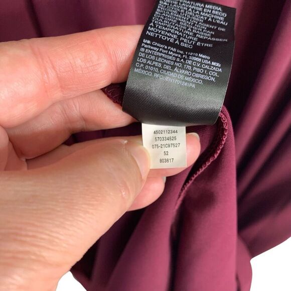 Chicos Stretch Knit Column Maxi Dress Womens Size 3 (XL 16/18) Chianti NWT $119 - Picture 5 of 7